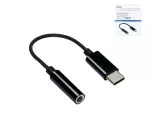 Adapter USB-C do audio 3,5 mm (cyfrowy), biały, z chipsetem, czarny, pudełko DINIC